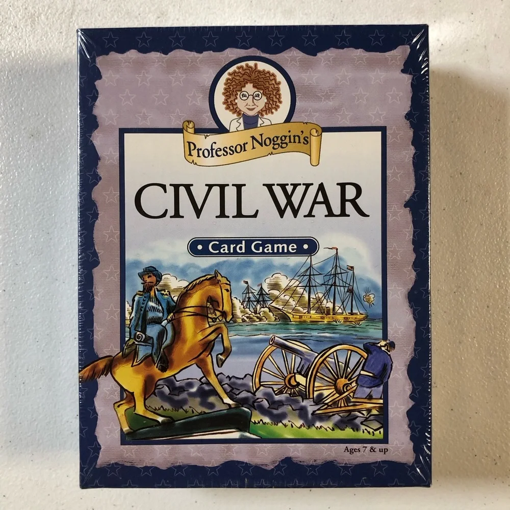 NEW 2010 Professor Noggin’s CIVIL WAR Card Game Ages 7 & up 2-8 Players